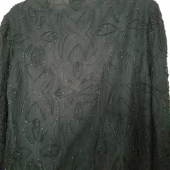 JMD New York 100% Silk Beaded Top - Picture 5 of 7